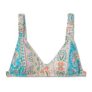 Wild Fable Paisley Bralette Bikini Top Size XL